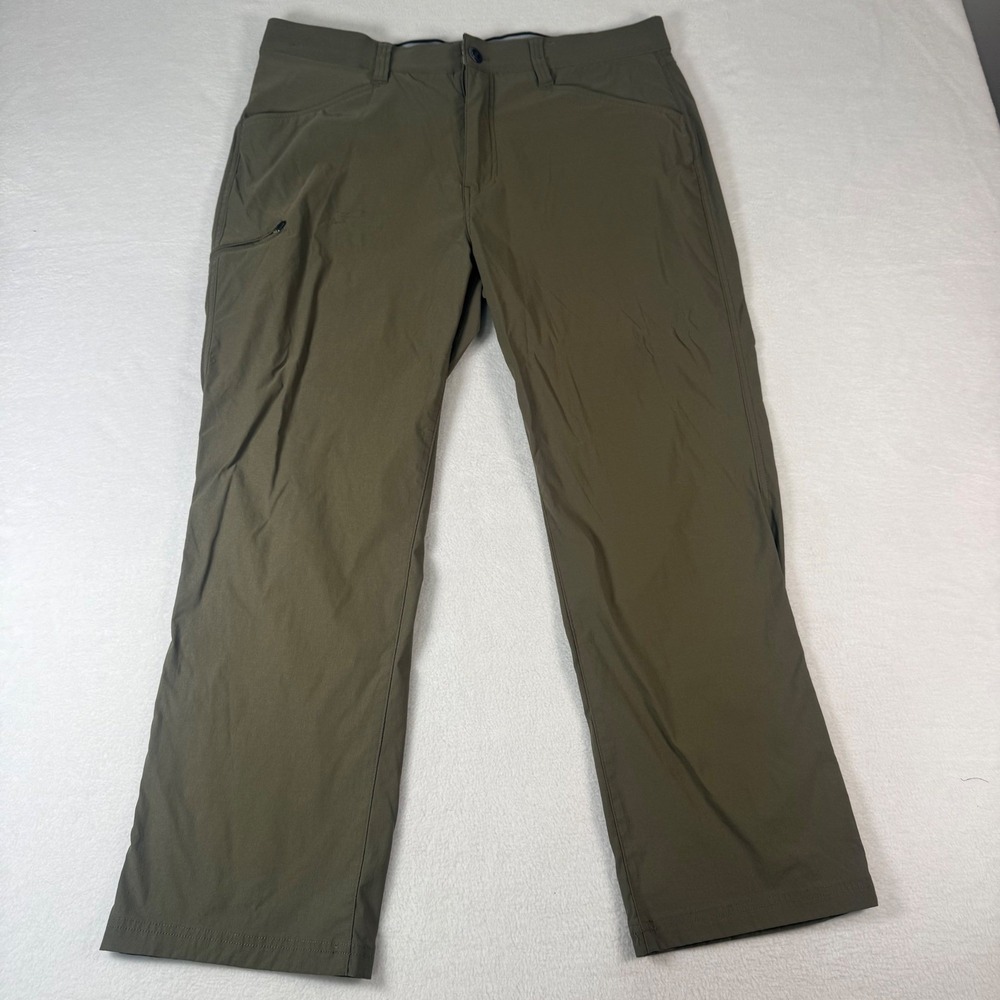 Orvis Hiking Pants Mens 38x29 Olive Green Nylon Stretch Tech Outdoor Gorpcore